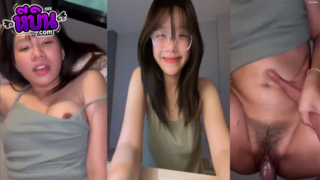 คลิปหลุด สาวแว่นสุดเอ็กซ์ โดนผัวจับถ่างขาเสียบสดกระแทกเย็ดรัวยับจนครางเสียวลั่นห้อง จังหวะสุดท้ายกระทุ้งมิดลำจนน้ำแตกพุ่งทะลักเยิ้มอาบรูหี