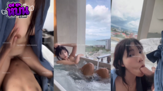 คลิปหลุด Onlyfans Merryxming น้องมิ้งโคตรเด็ด ขาวอวบเนื้อนมแน่นปั๋ง นมใหญ่อูมกระแทกตา จับรุกฆาตคาอ่างน้ำริมระเบียง เสียบตอกหีมิดลำซอยยับไม่ยั้งจนครางระงมสั่นสะท้านไปทั้งอ่าง