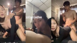 คลิปหลุดทางบ้าน เย็ดแฟนสาวก่อนไปเที่ยว ขอฝากน้ำไว้ในกายเธอ เสียบสดซอยท่าหมามิดลำเสียวหี